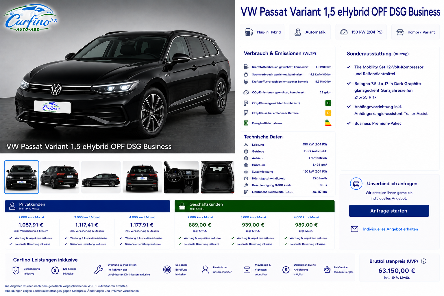 VW Passat Variant 1,5 eHybrid OPF DSG Business