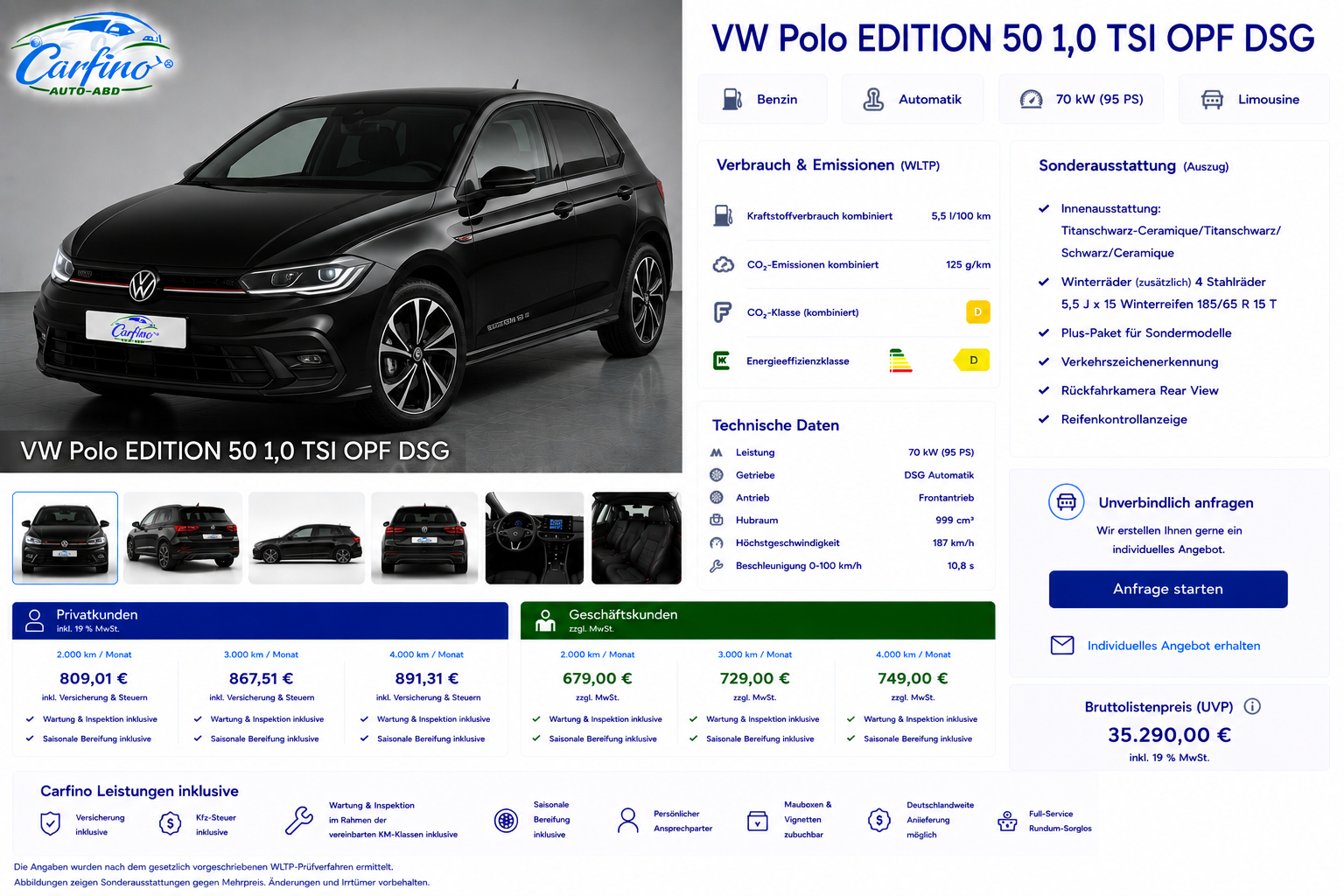VW Polo EDITION 50 1,0 TSI OPF DSG