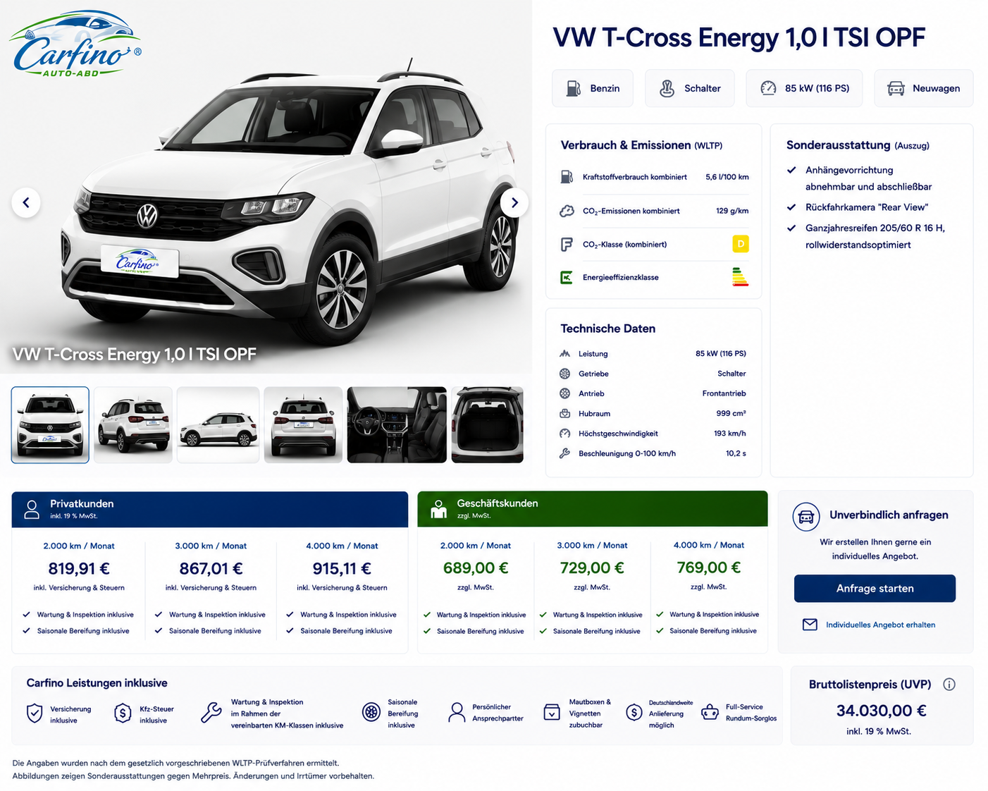 VW T-Cross Energy 1,0 l TSI OPF