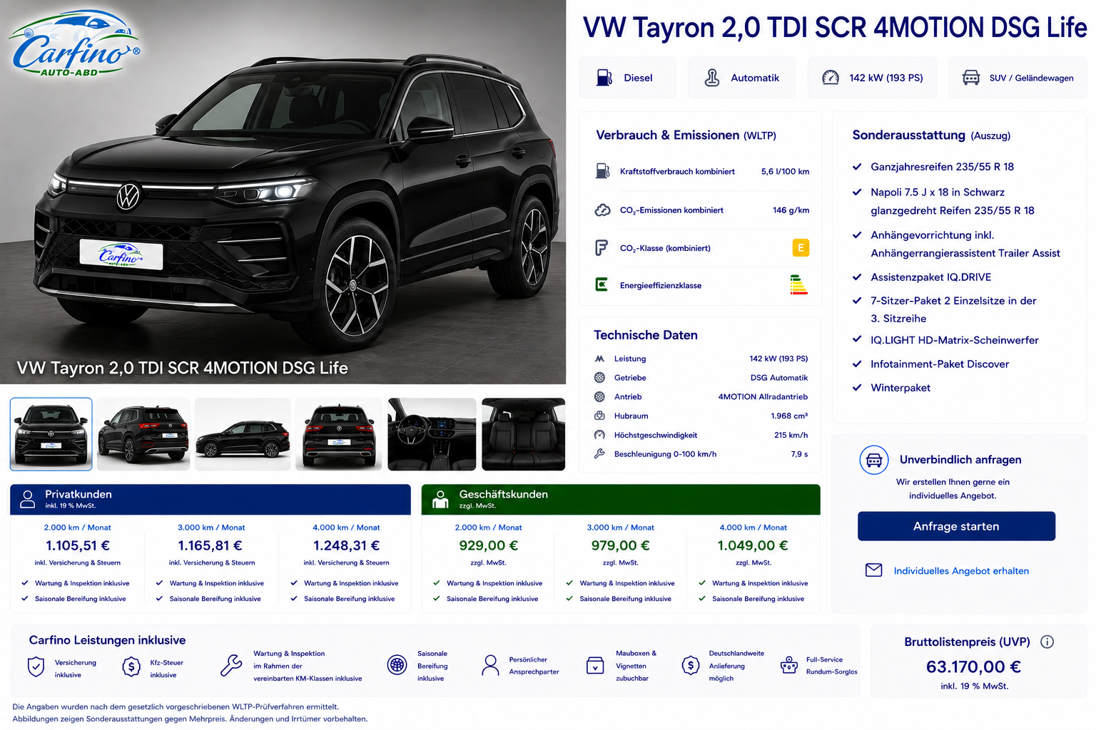 VW Tayron Life 2,0 l TDI SCR