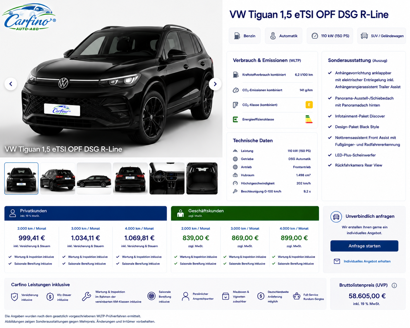 VW Tiguan 1,5 eTSI OPF DSG R-Line