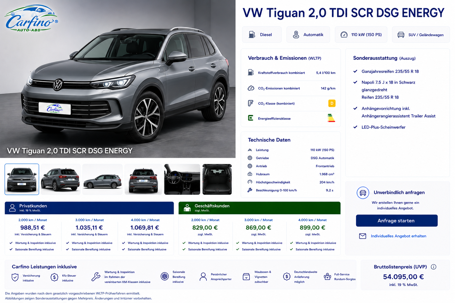 VW Tiguan 2,0 TDI SCR DSG ENERGY